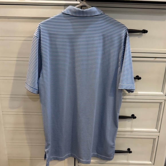 Peter Millar Navy and White Striped Polo Shirt - Picture 5 of 5